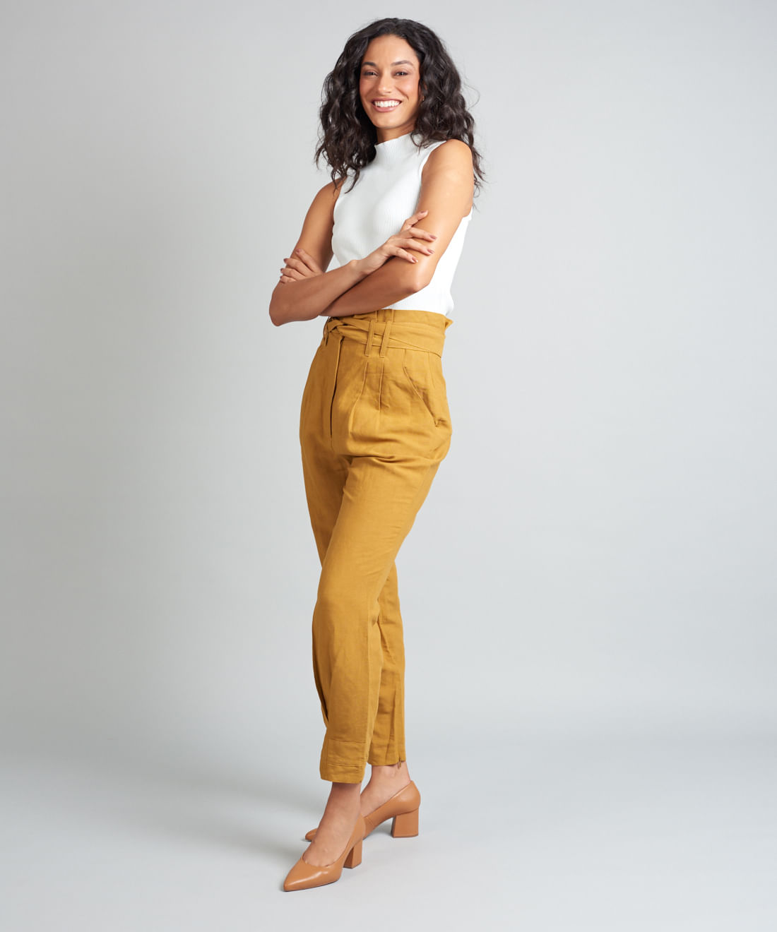 Scarpin Couro Helena - Caramelo - Imagem 20