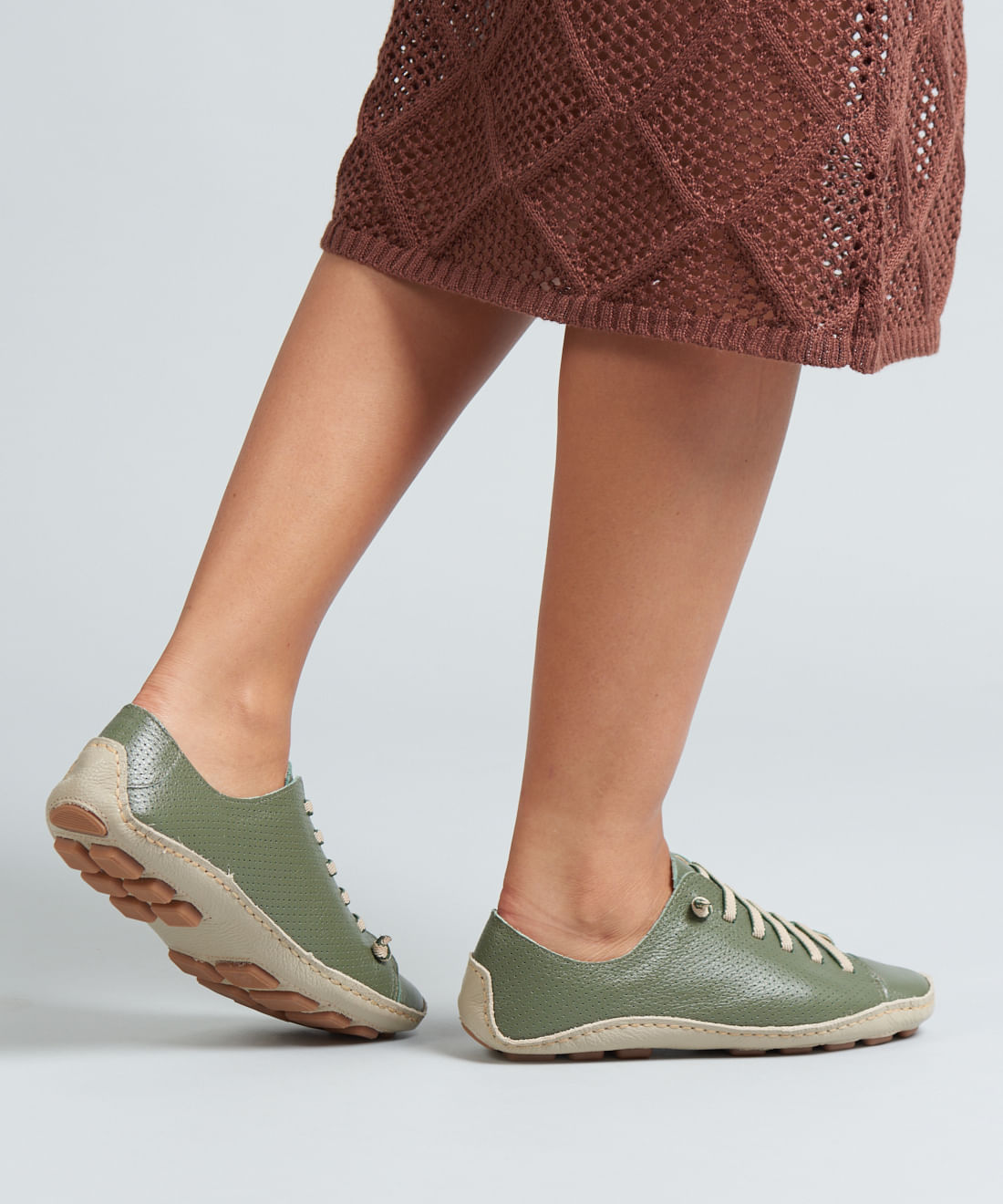 Tenis Perfuros Bicolor - Verde Militar - Imagem 35