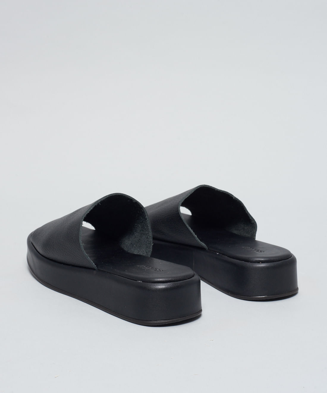 Flat Slide Couro - Preto - Imagem 3