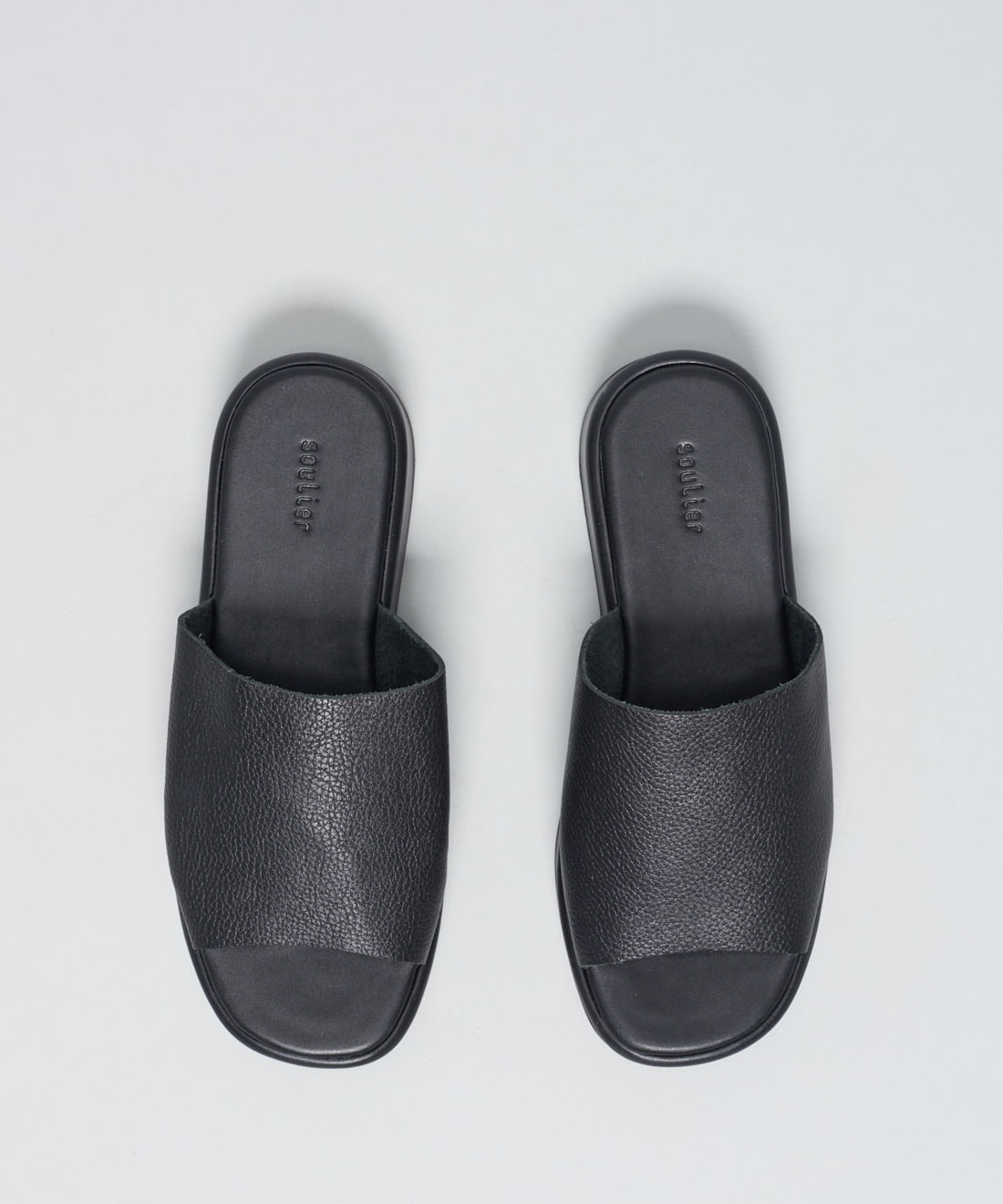 Flat Slide Couro - Preto - Imagem 4