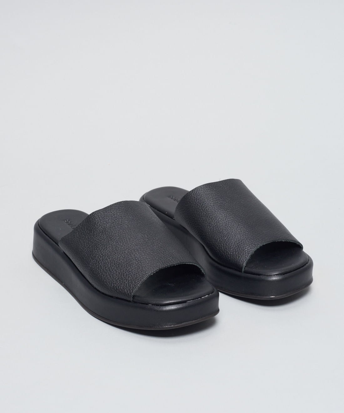 Flat Slide Couro - Preto - Imagem 17