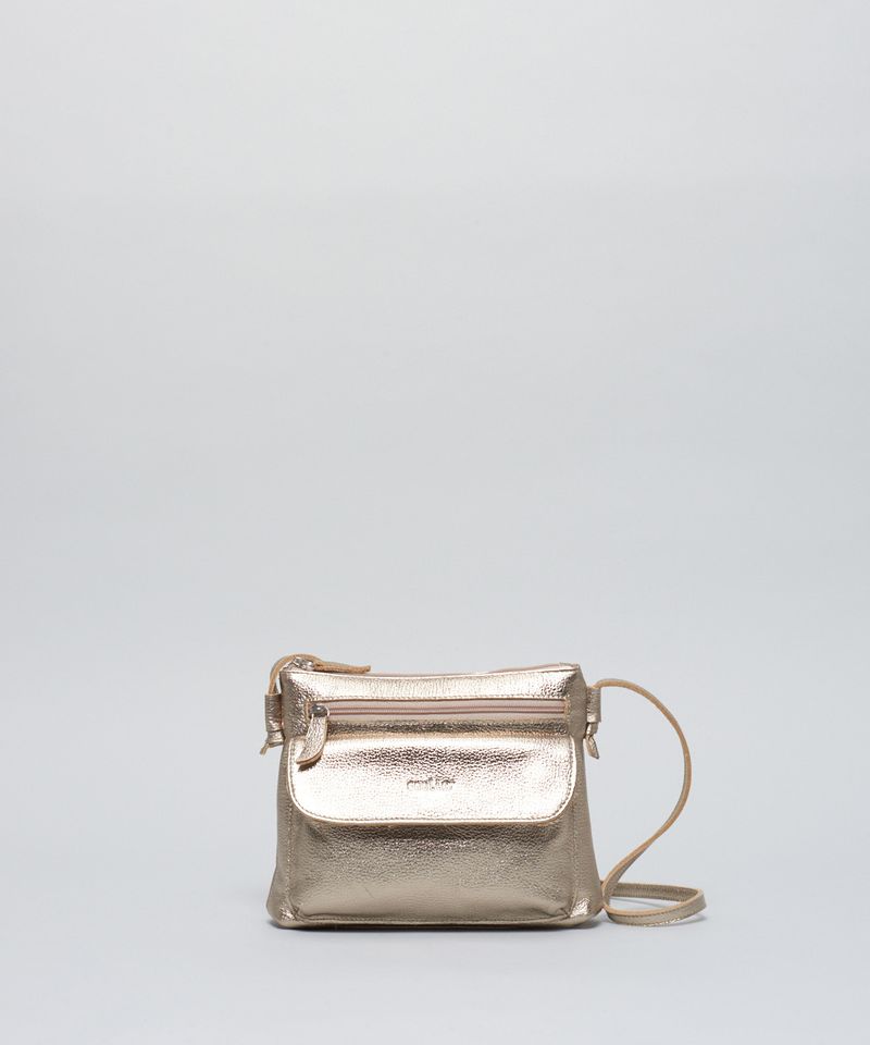 Bolsa p Couro Ziper - Prata Velho u - prata velho