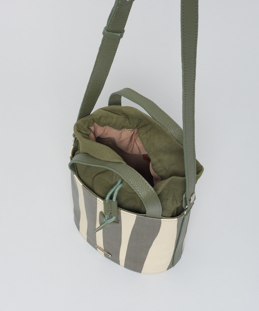 Bolsa p Listra Bold - Listra Verde Militar - Imagem 5