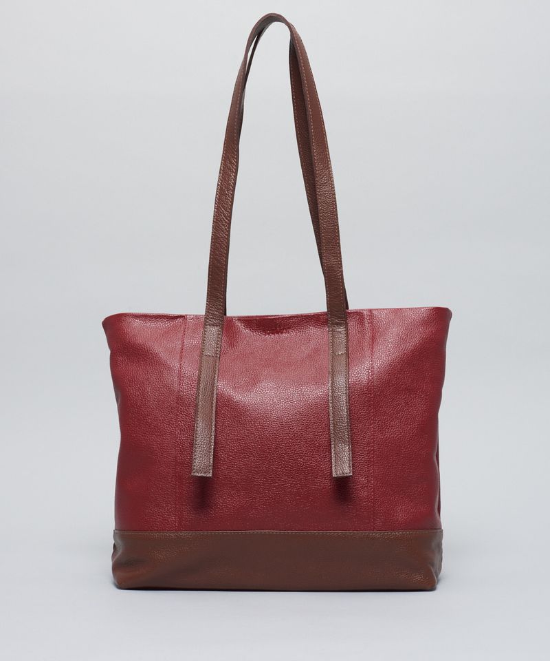 Bolsa g Couro Helena - Merlot u - merlot