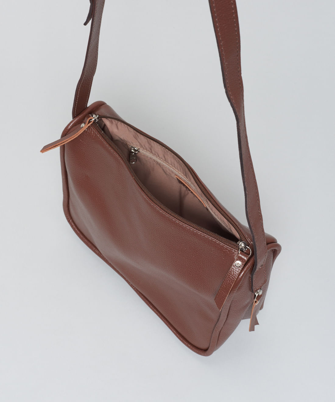 Bolsa m Couro Lena - Chocolate - Imagem 3