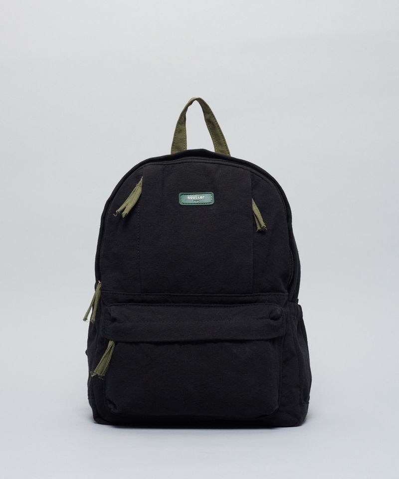 Mochila Lona Lisa - Preto u - preto