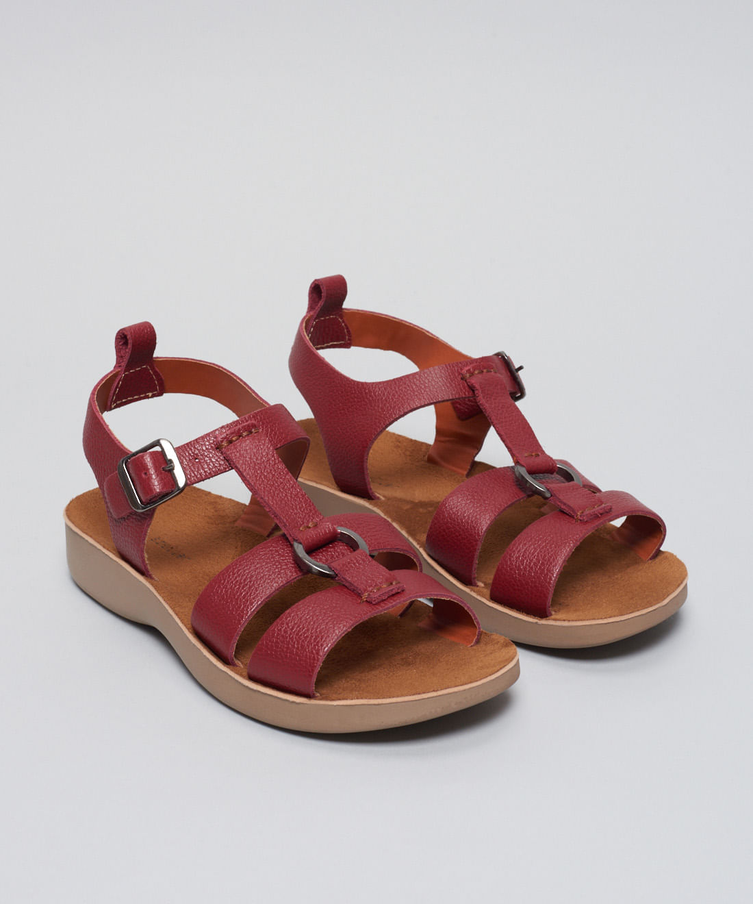 Rasteira Couro Argola - Merlot - Imagem 2