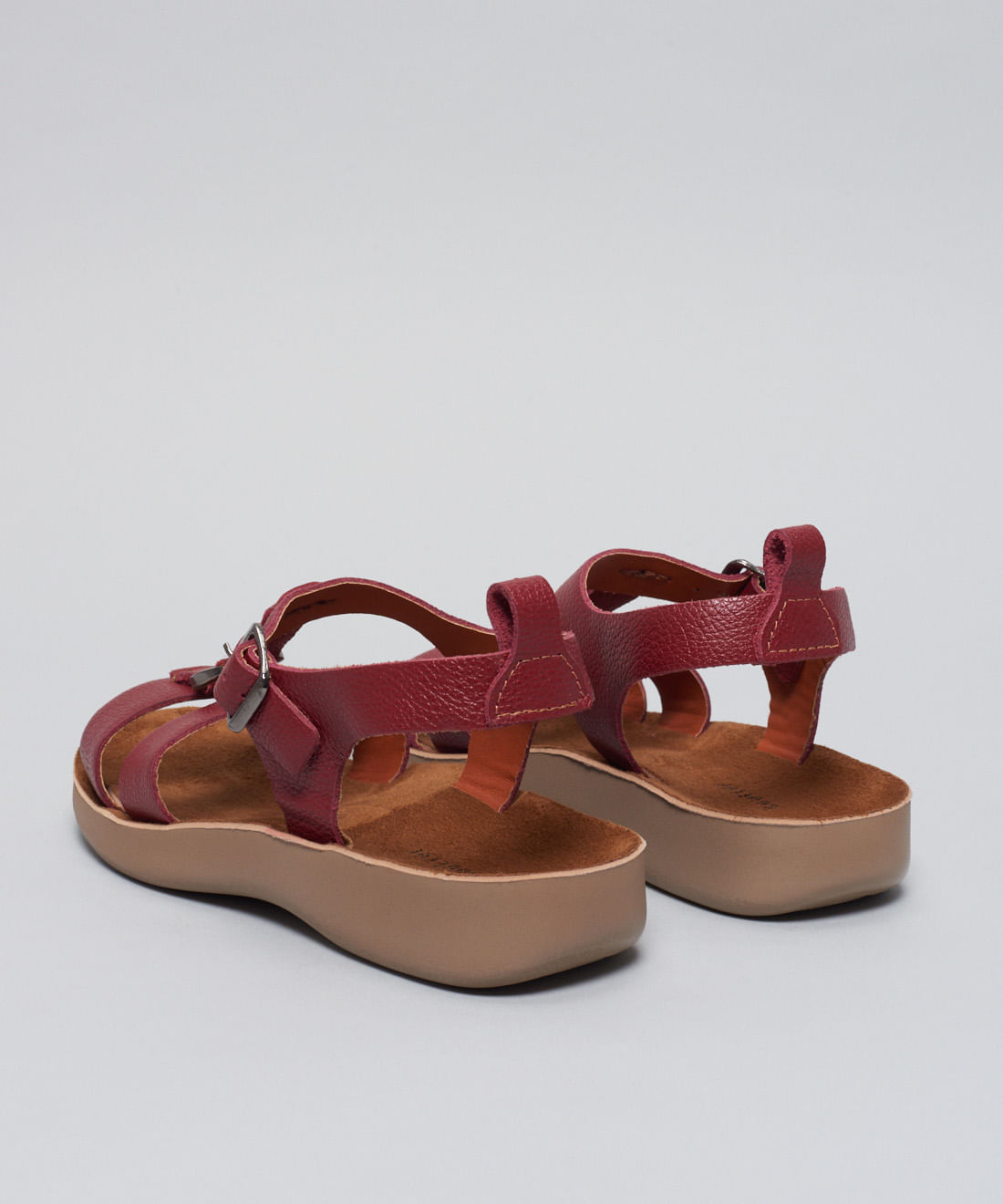 Rasteira Couro Argola - Merlot - Imagem 3