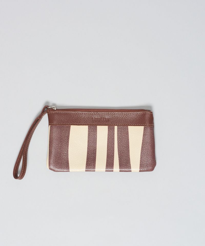 Case Couro Listra Bold - Listra Chocolate u - listra chocolate