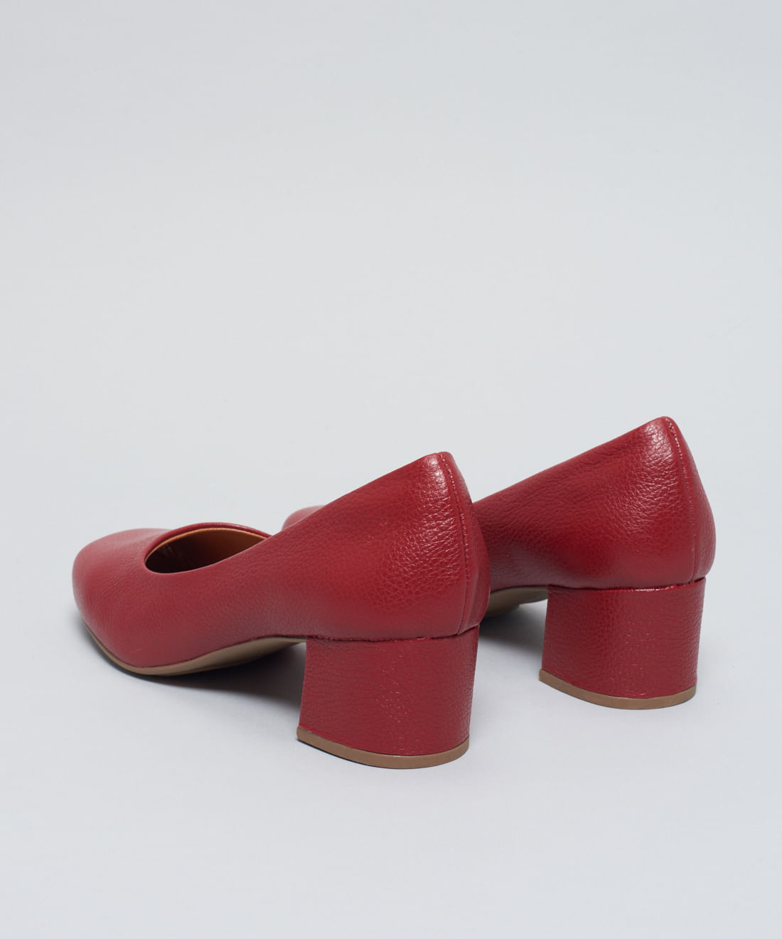 Scarpin Saltinho Couro - Merlot - Imagem 18