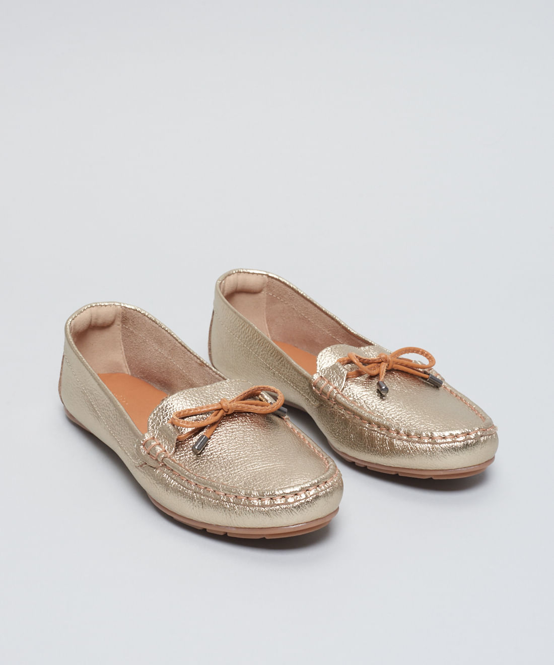 Mocassim Couro Detalhe - Prata Velho - Imagem 2