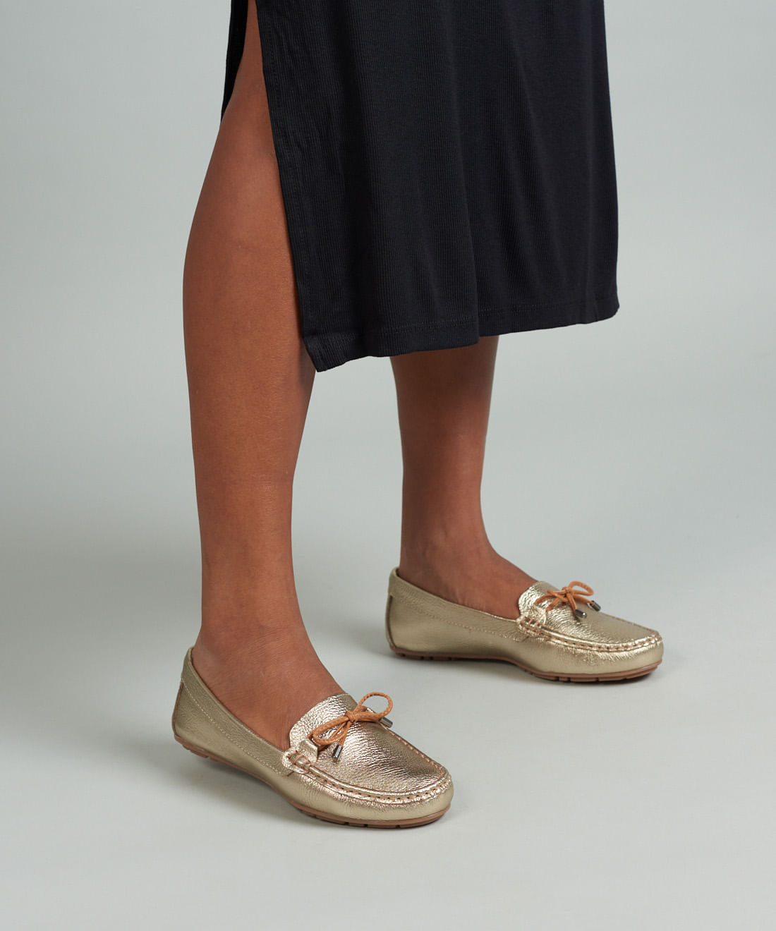 Mocassim Couro Detalhe - Prata Velho - Imagem 5