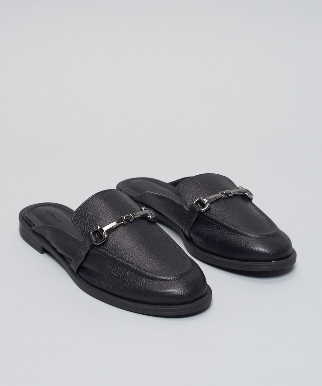 Mocassim Mule Couro - Preto - Imagem 12