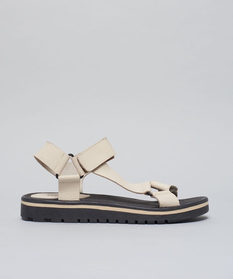Rasteira Papete Couro - Offwhite 35 - offwhite