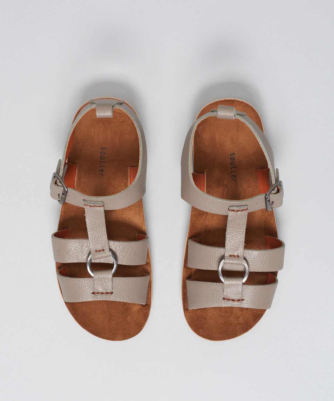 Rasteira Couro Argola - Cinza - Imagem 34