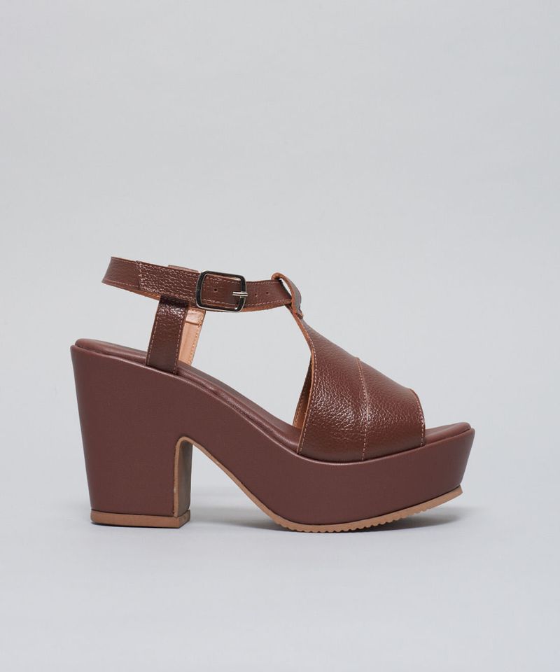 Meia Pata Village Couro - Chocolate 35 - chocolate