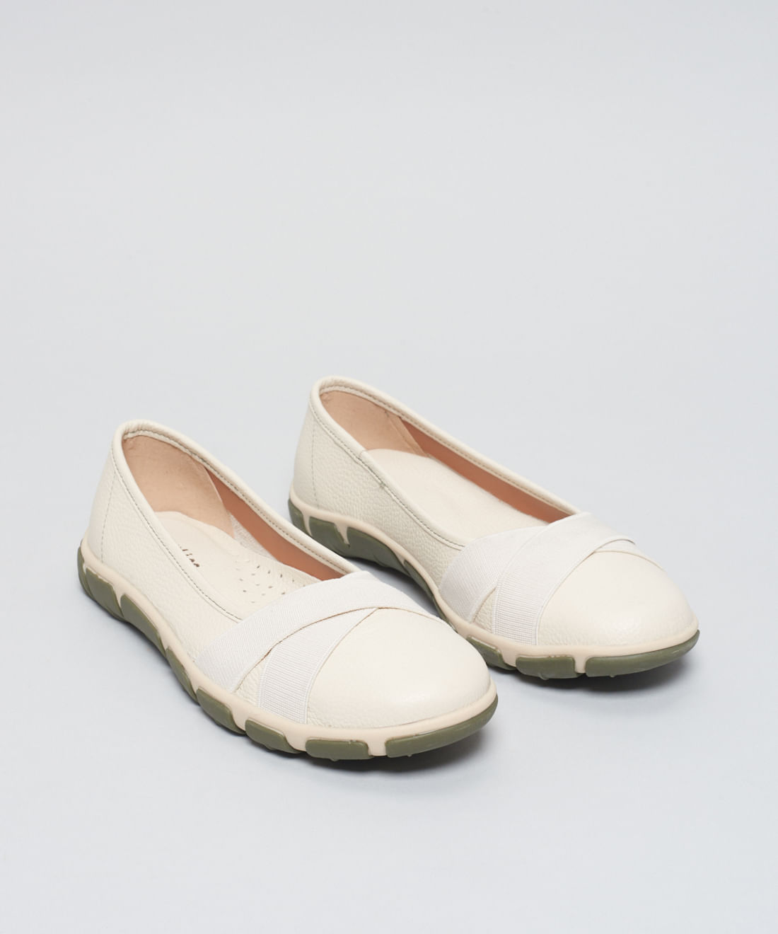 Sapatilha Frances Elastico Cruzado - Offwhite - Imagem 7