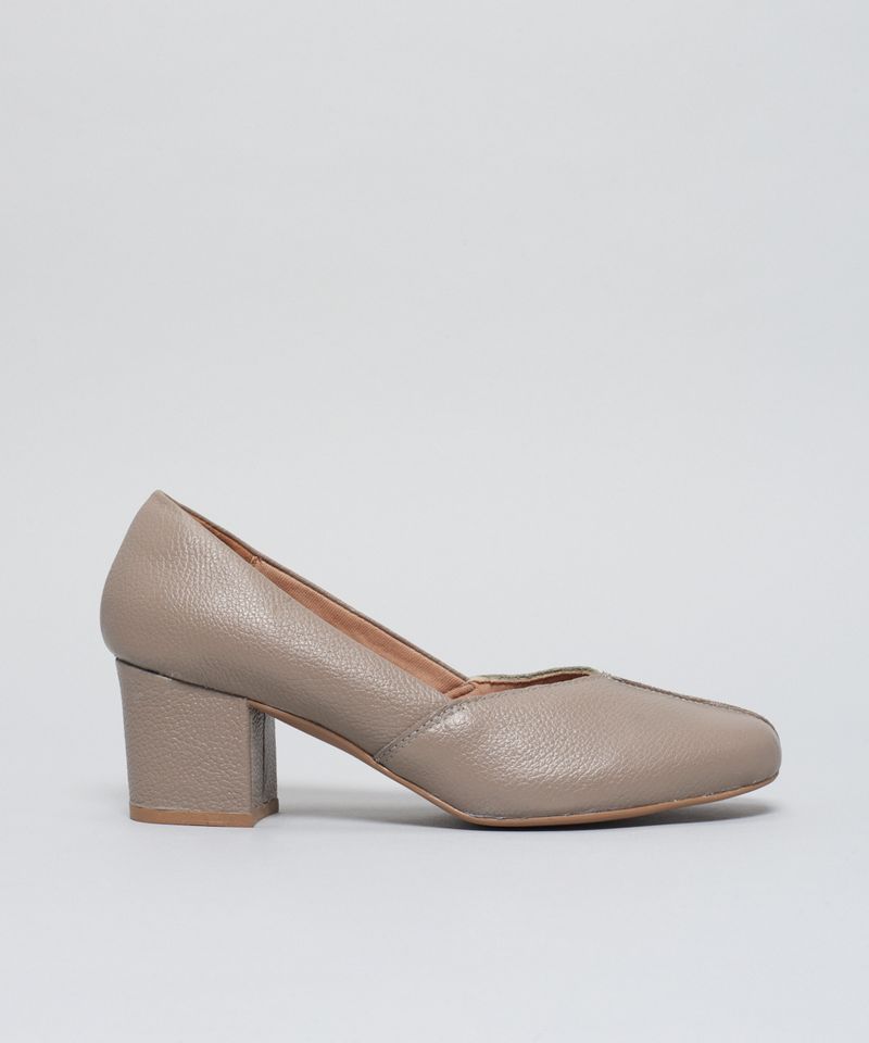Scarpin Couro Nath - Cinza 38 - cinza