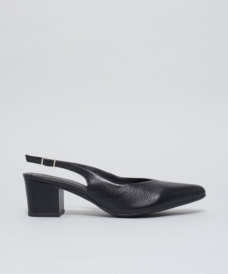 Scarpin Mule Bico Fino - Preto 37 - preto