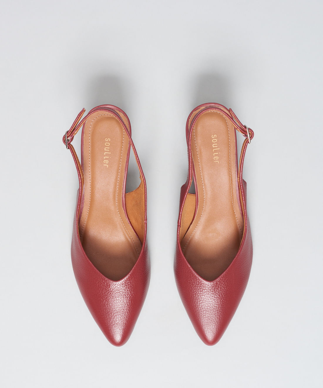 Scarpin Mule Bico Fino - Merlot - Imagem 4