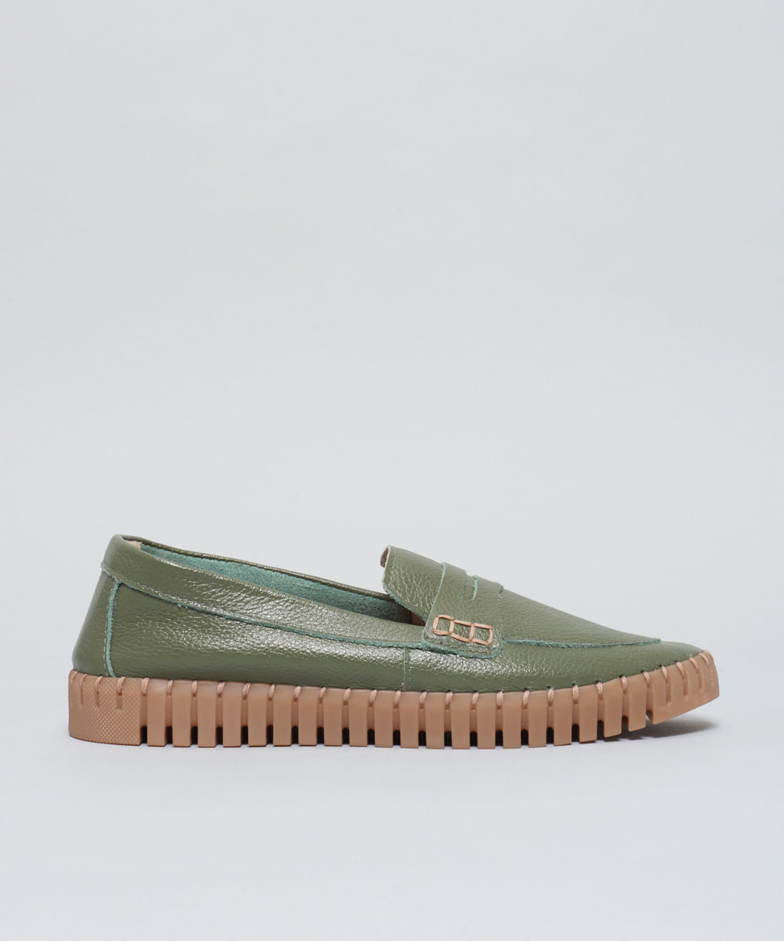 Mocassim Couro Tratorado Seleiro - Verde Militar - Imagem 21