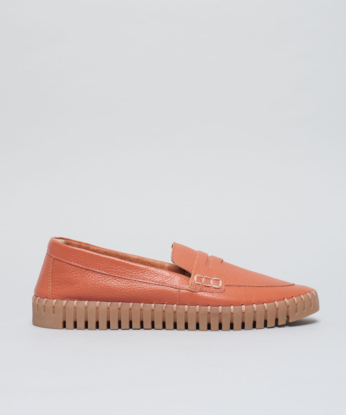 Mocassim Couro Tratorado Seleiro - Ocre
