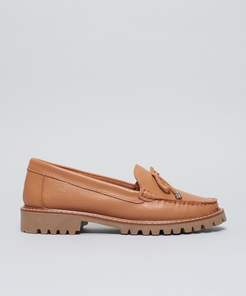 Mocassim Couro Marina - Caramelo 34 - caramelo