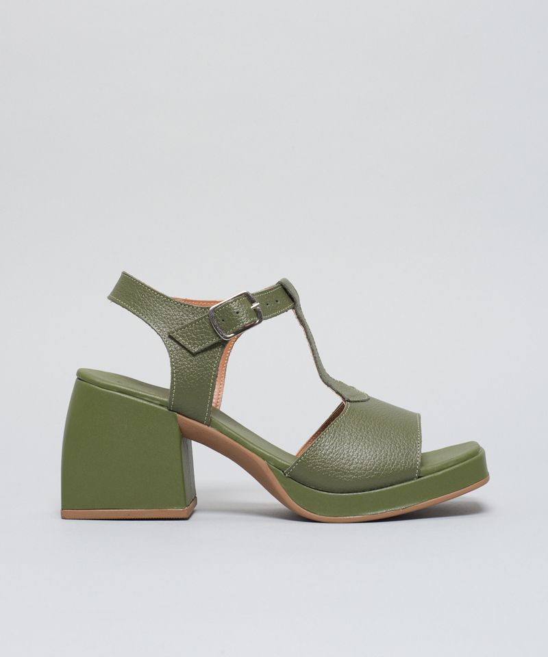 Meia Pata Couro Isa - Verde Militar 34 - verde militar