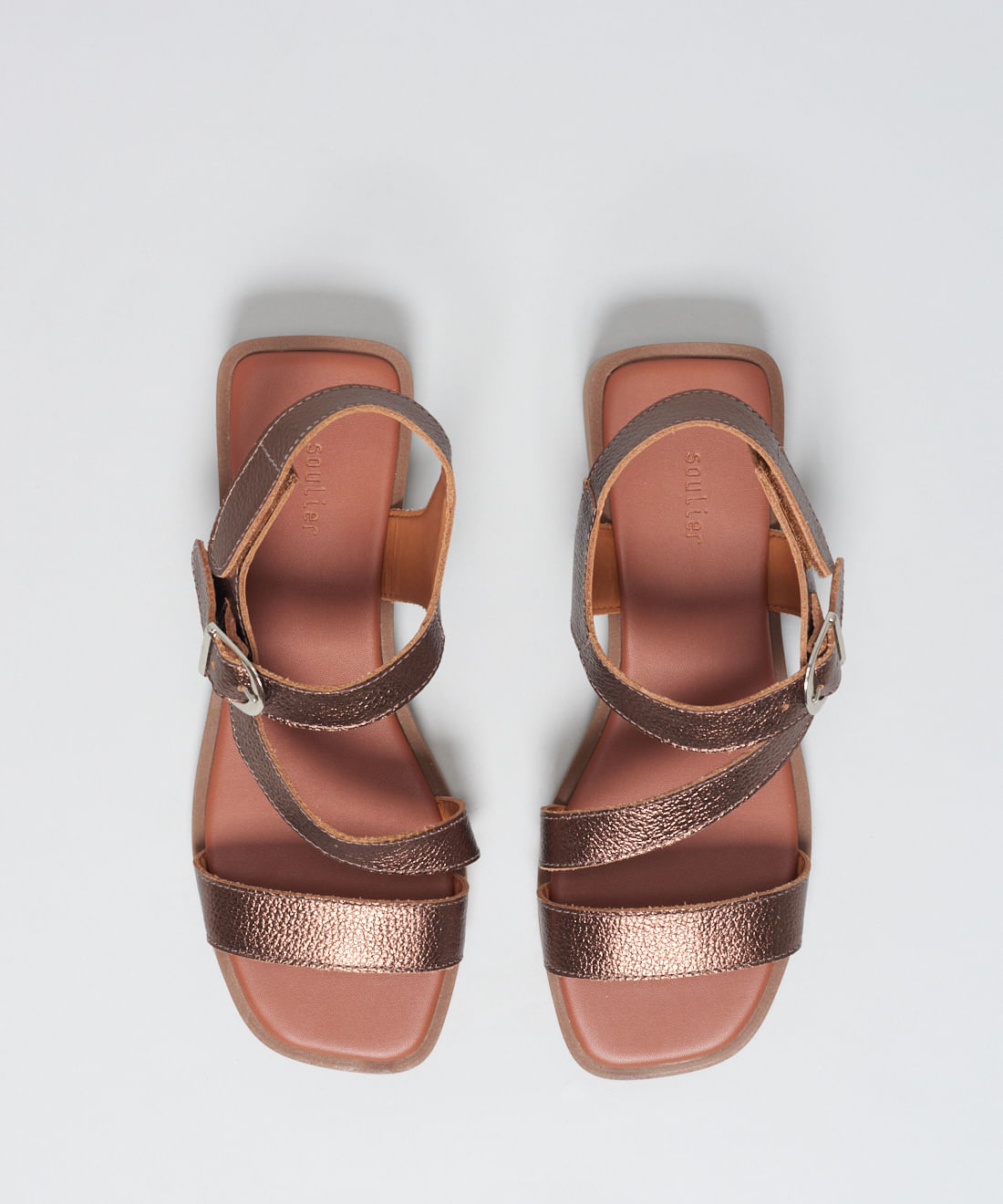 Rasteira Couro Tiras Renata - Bronze - Imagem 19