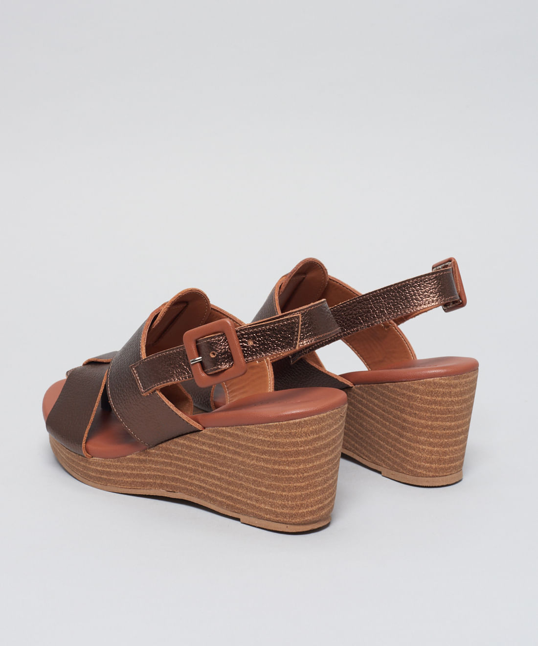 Anabela Couro Antonia - Bronze - Imagem 18