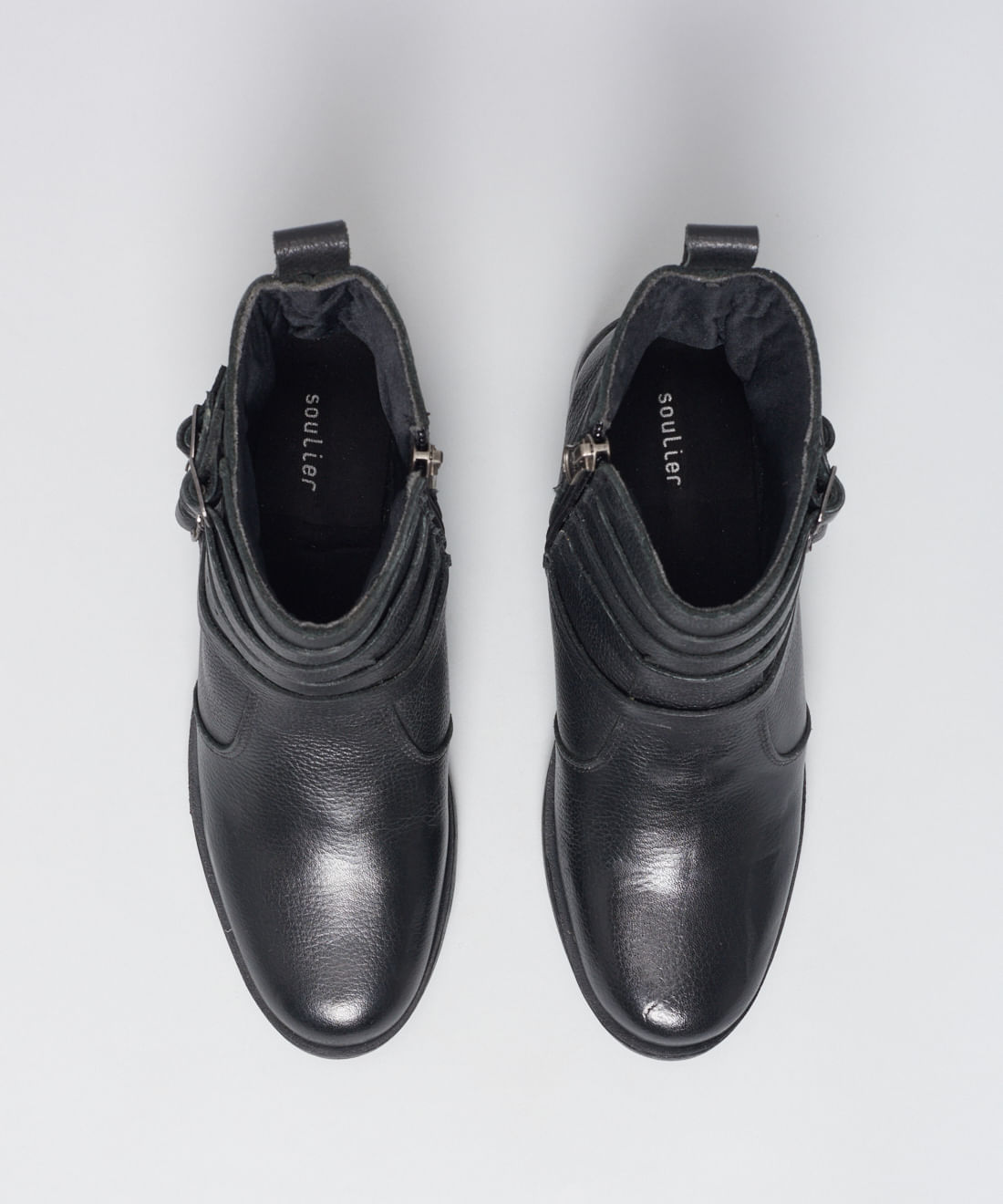 Bota Couro Multi Fivelas - Preto - Imagem 9