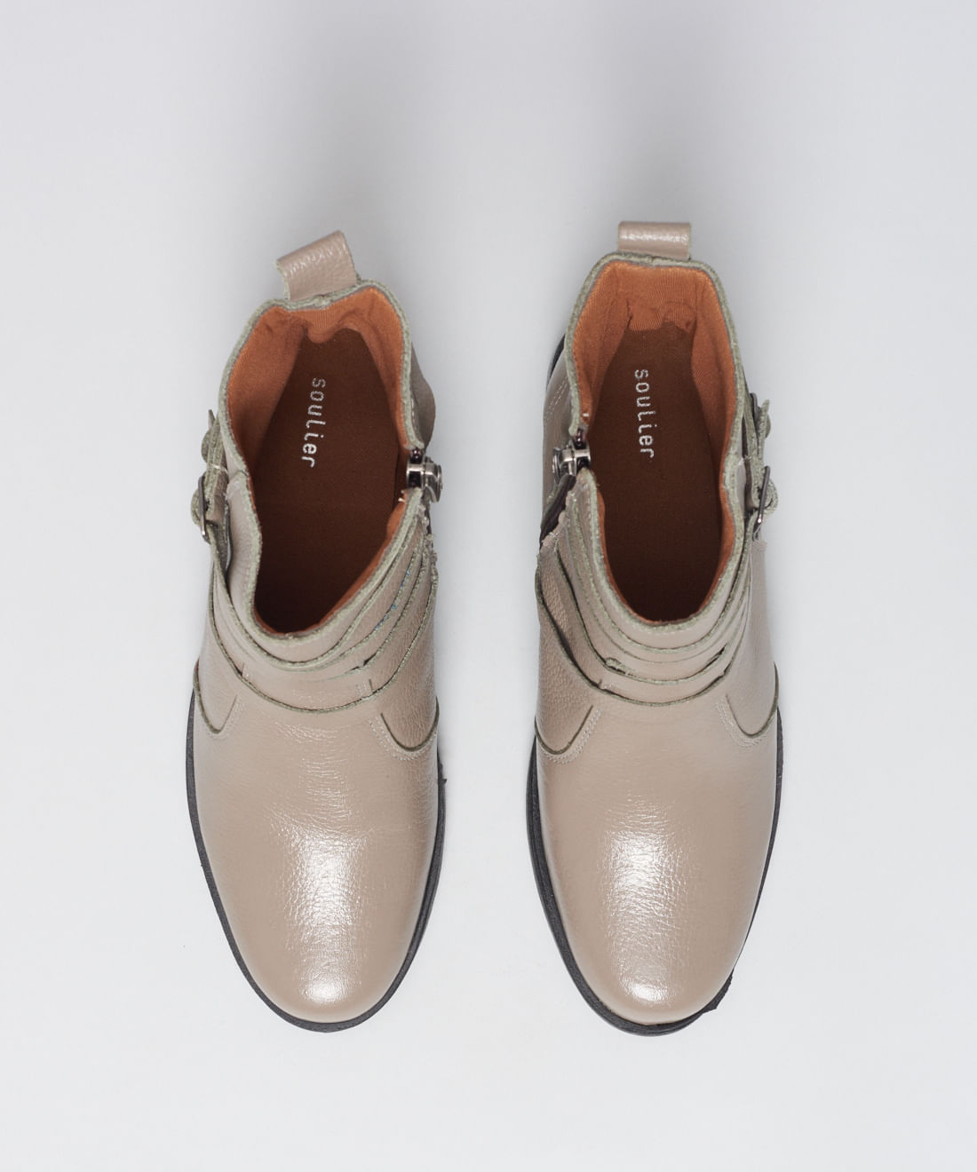 Bota Couro Multi Fivelas - Cinza - Imagem 4