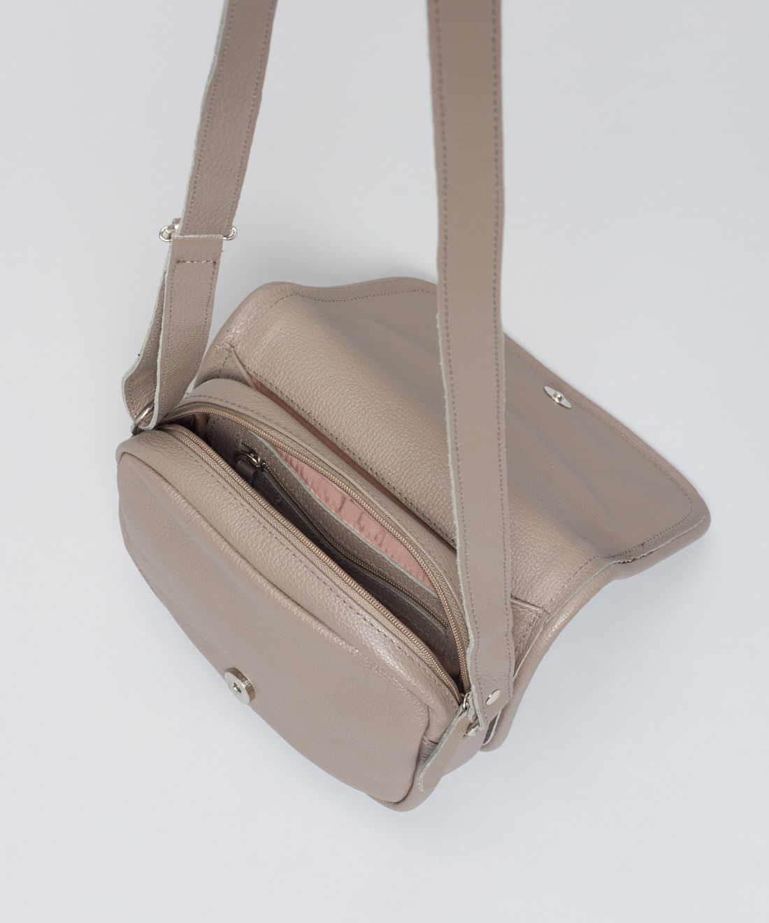 Bolsa p Couro Vivo - Cinza - Imagem 3