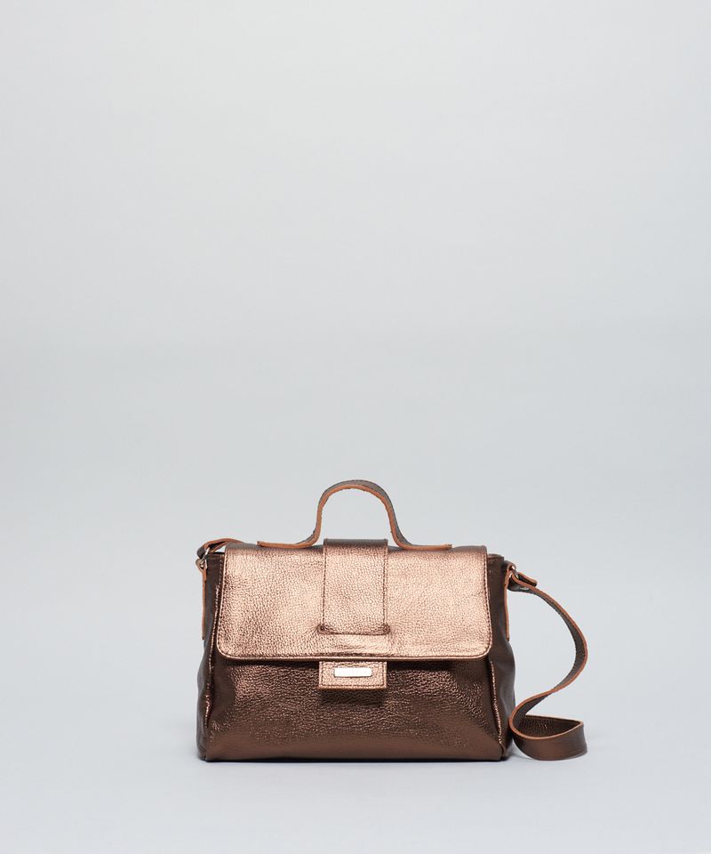 Bolsa m Couro Giulia - Bronze u - bronze