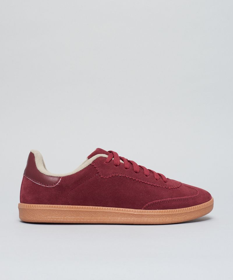 Tenis Camurca Soft Cecilia - Merlot 35 - merlot