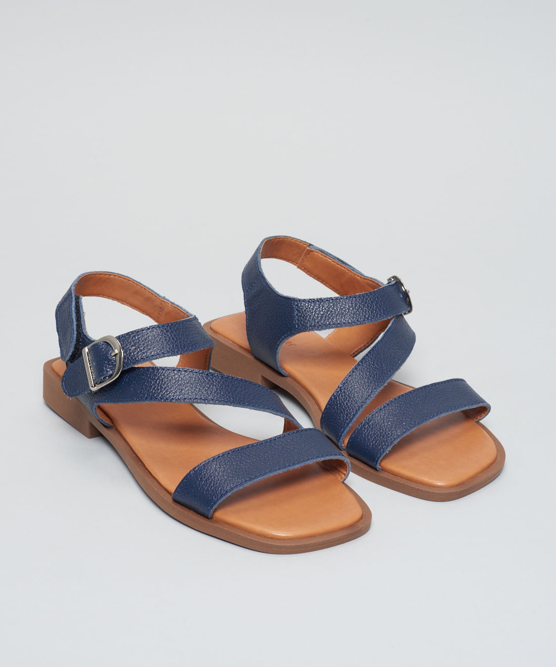 Rasteira Couro Tiras Renata - Navy - Imagem 37