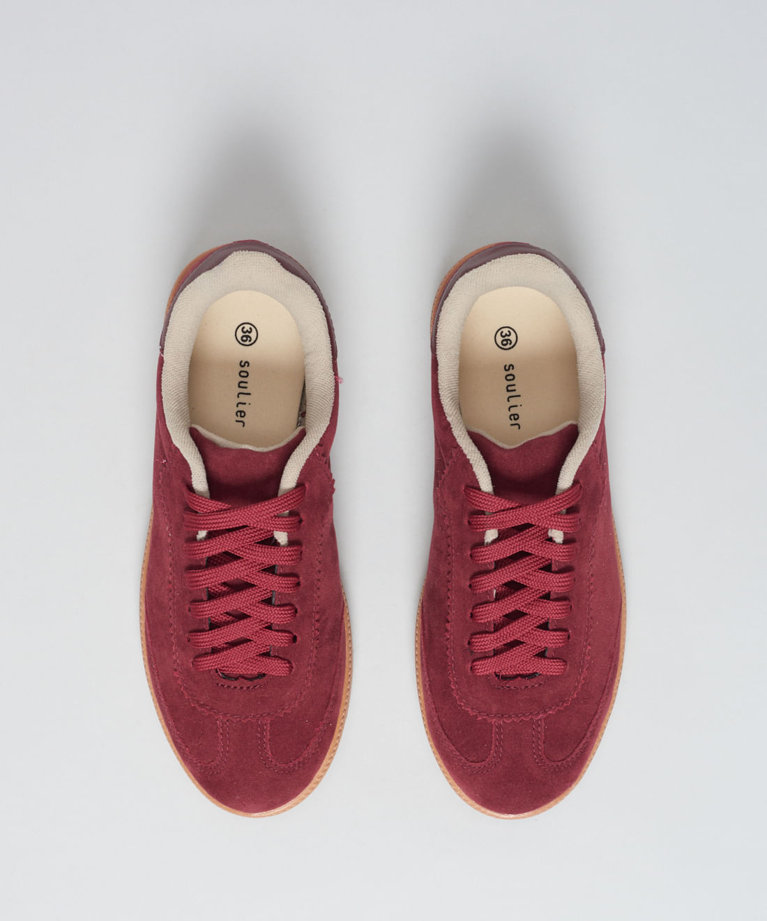 Tenis Camurca Soft Cecilia - Merlot - Imagem 19