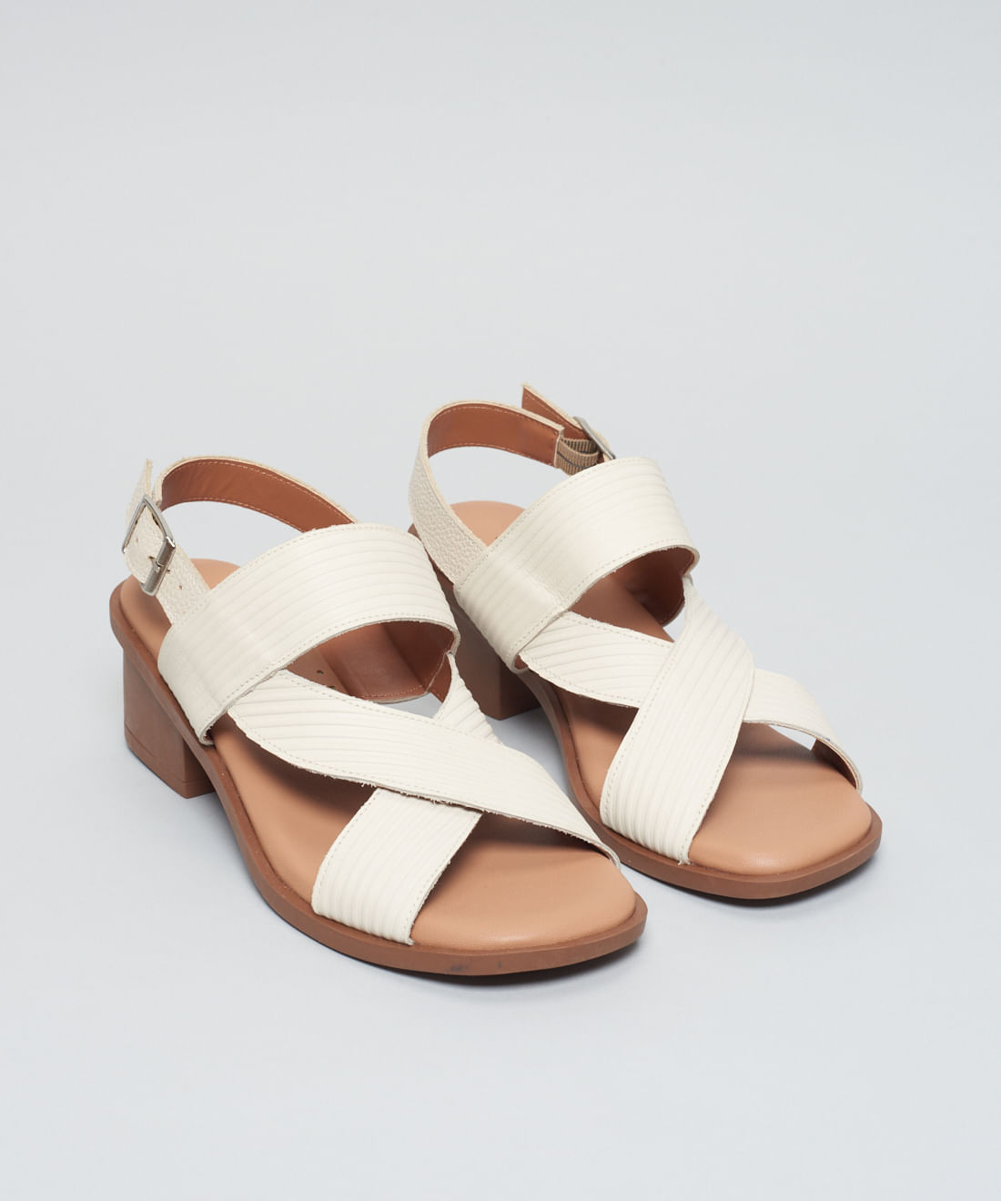 Sandalia Media Couro Cotele - Offwhite - Imagem 17
