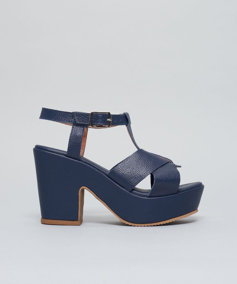Meia Pata Couro Maya - Navy 39 - navy