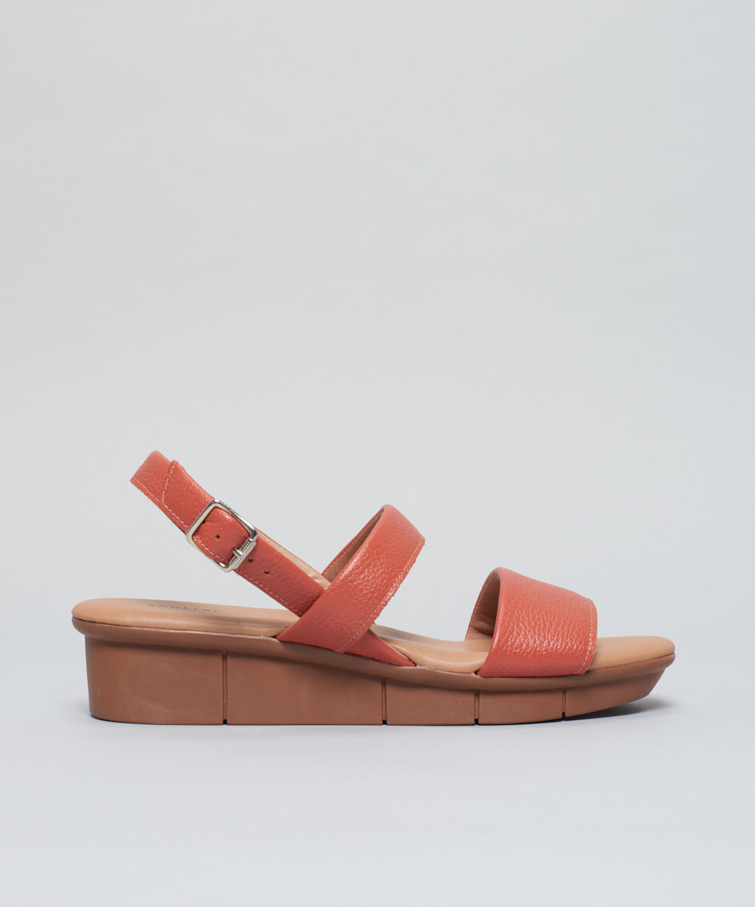 Anabela Couro Acolchoada - Ocre - Imagem 6