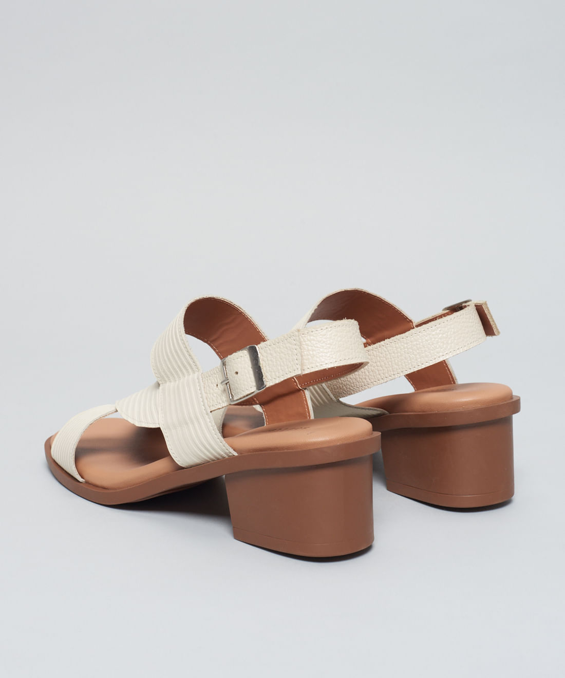 Sandalia Media Couro Cotele - Offwhite - Imagem 3