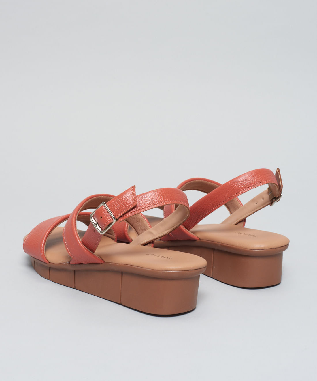 Anabela Couro Acolchoada - Ocre - Imagem 33