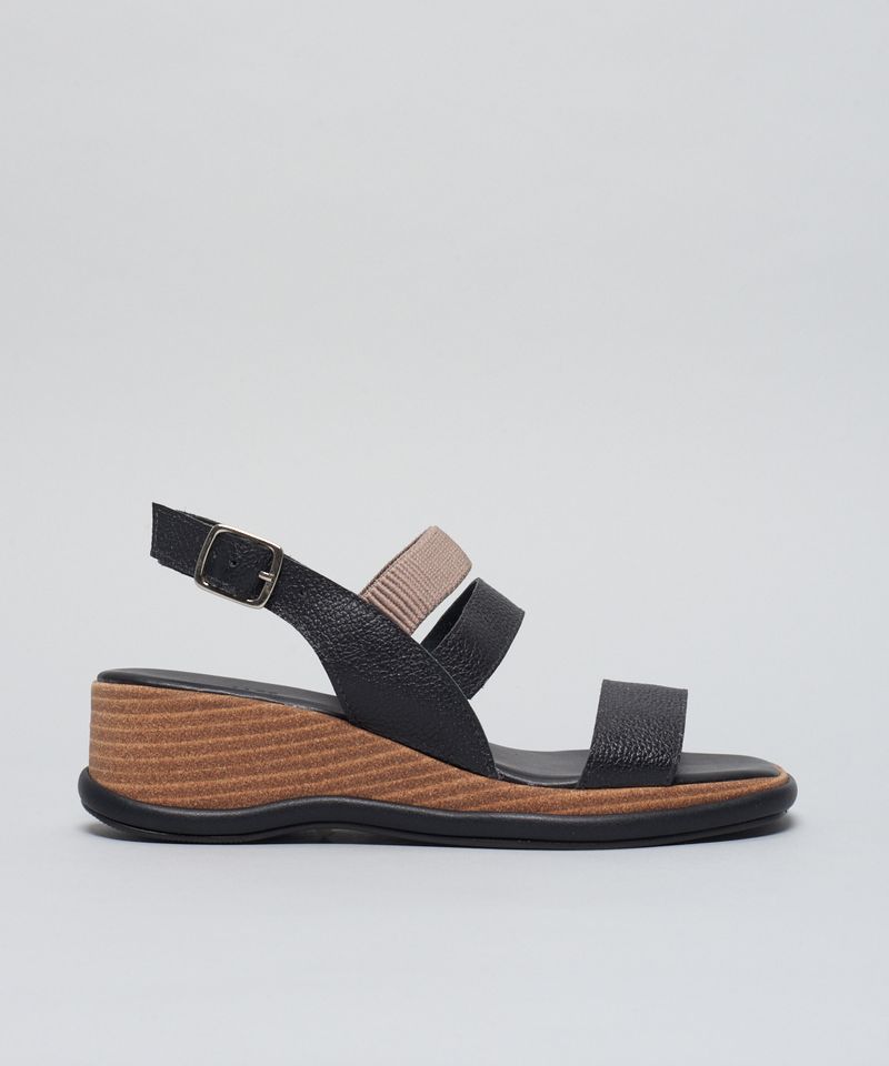 Plataforma Couro Elastico - Preto 35 - preto
