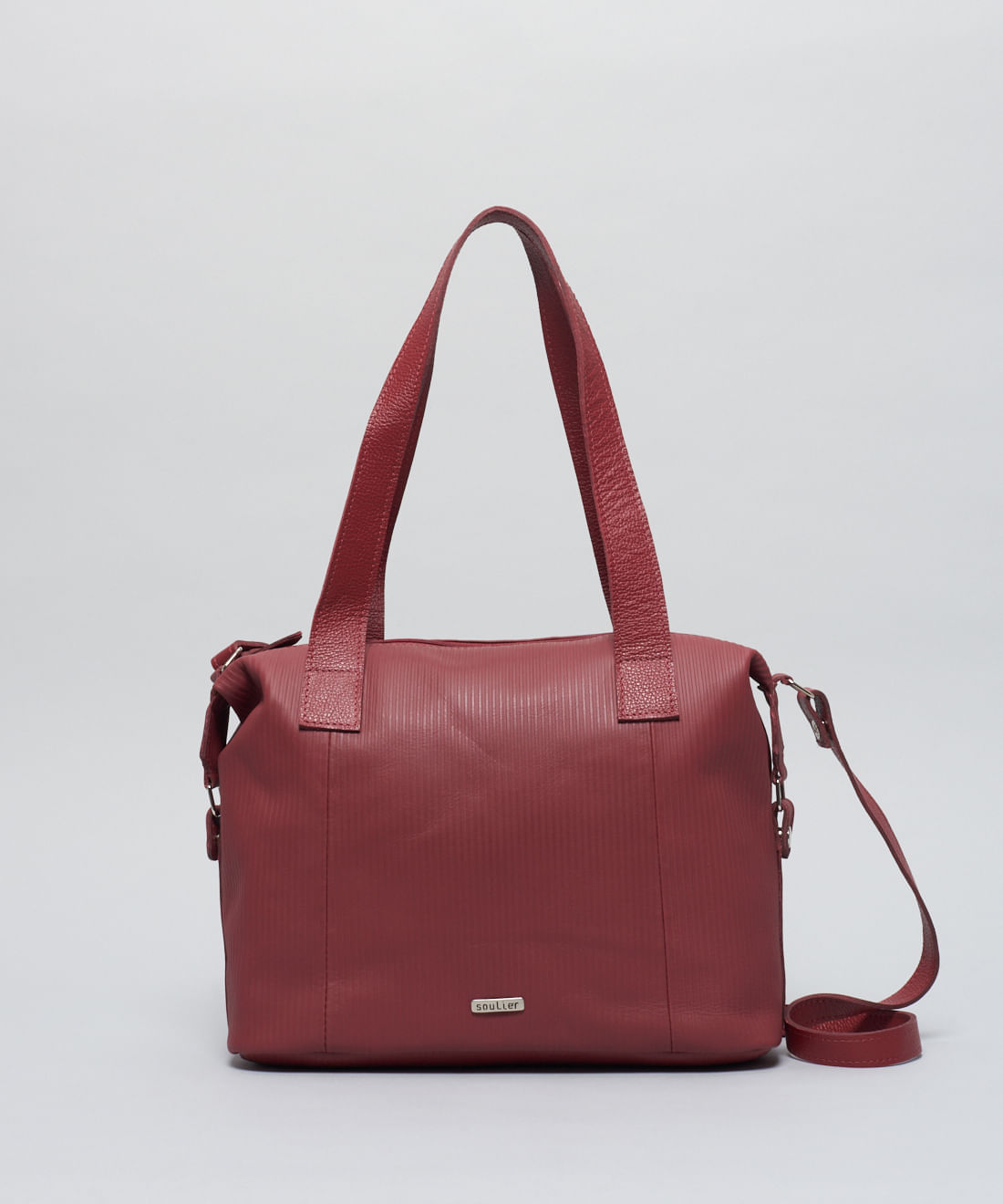 Bolsa g Couro Cotele - Merlot - Imagem 2
