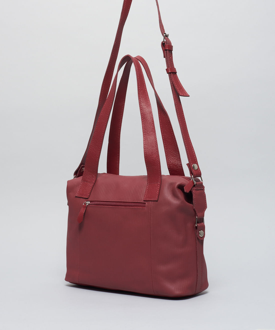 Bolsa g Couro Cotele - Merlot - Imagem 4