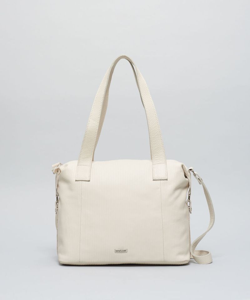 Bolsa g Couro Cotele - Offwhite u - offwhite