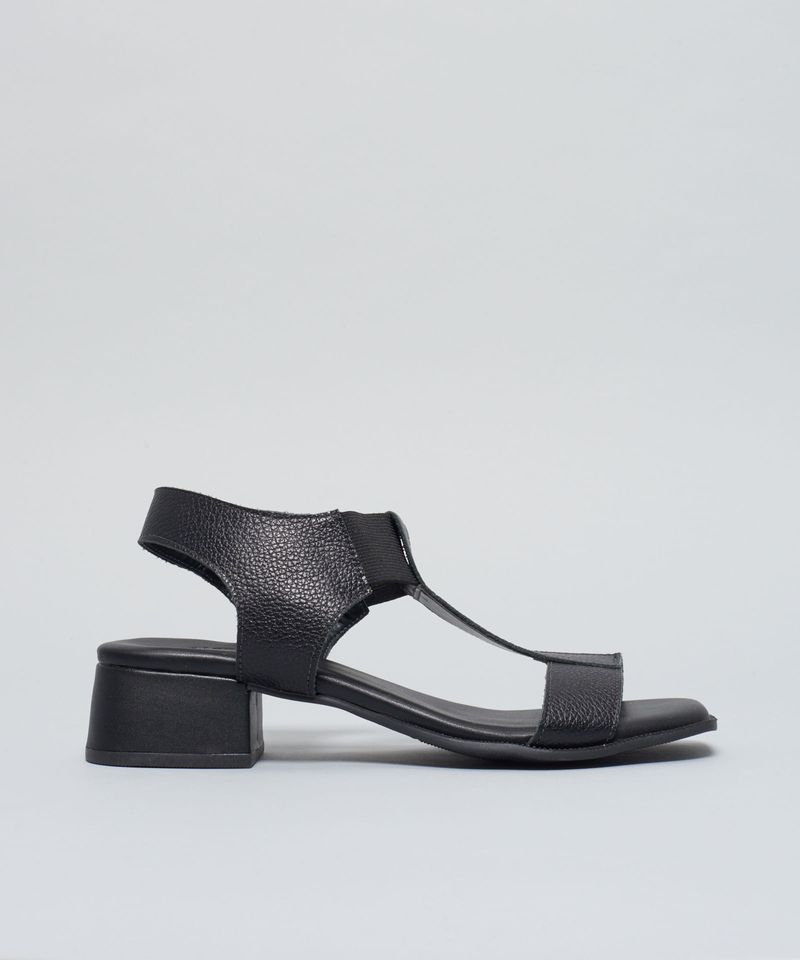 Sandalia Media Elastico Couro - Preto 40 - preto