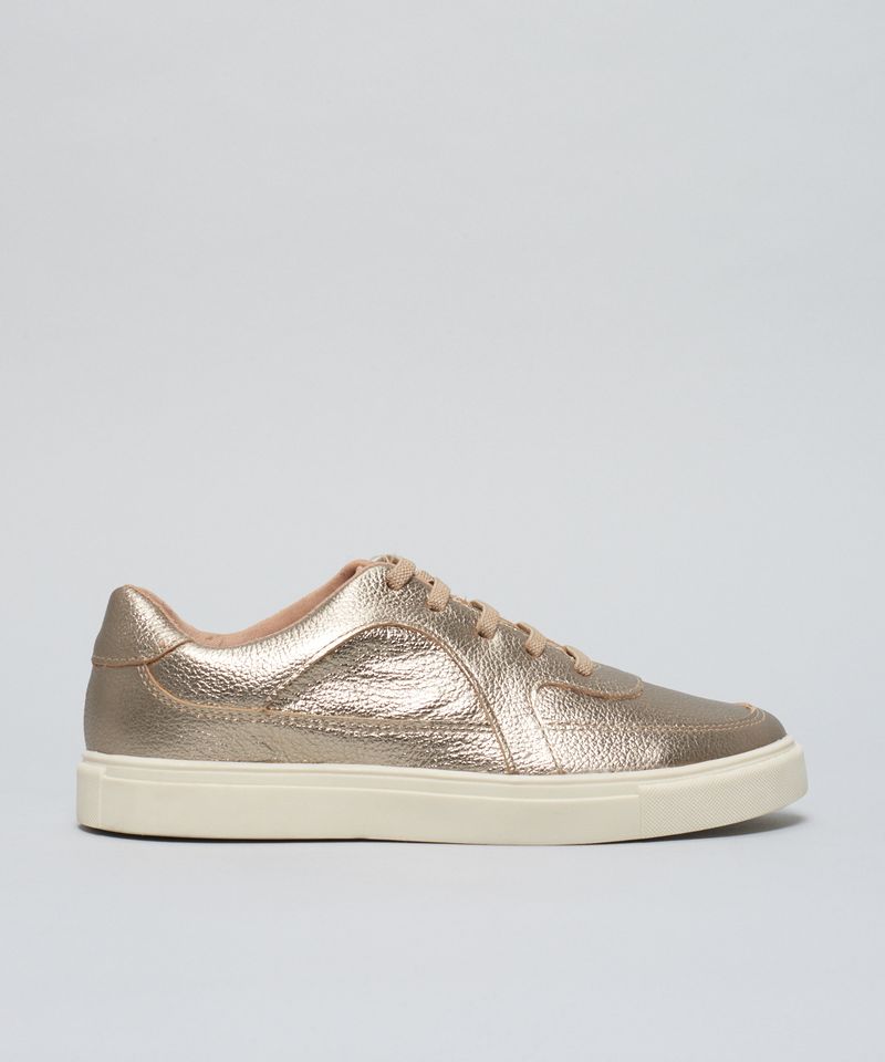Tenis Couro Pepa Elastico - Prata Velho 36 - prata velho