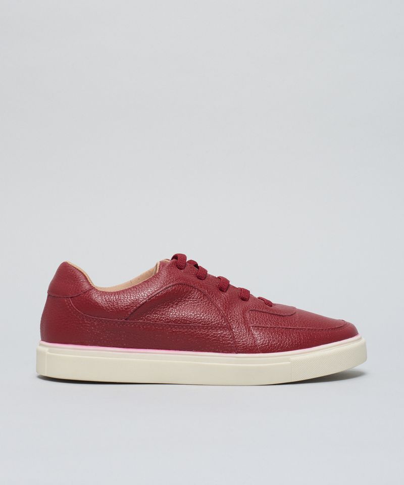 Tenis Couro Pepa Elastico - Merlot 37 - merlot