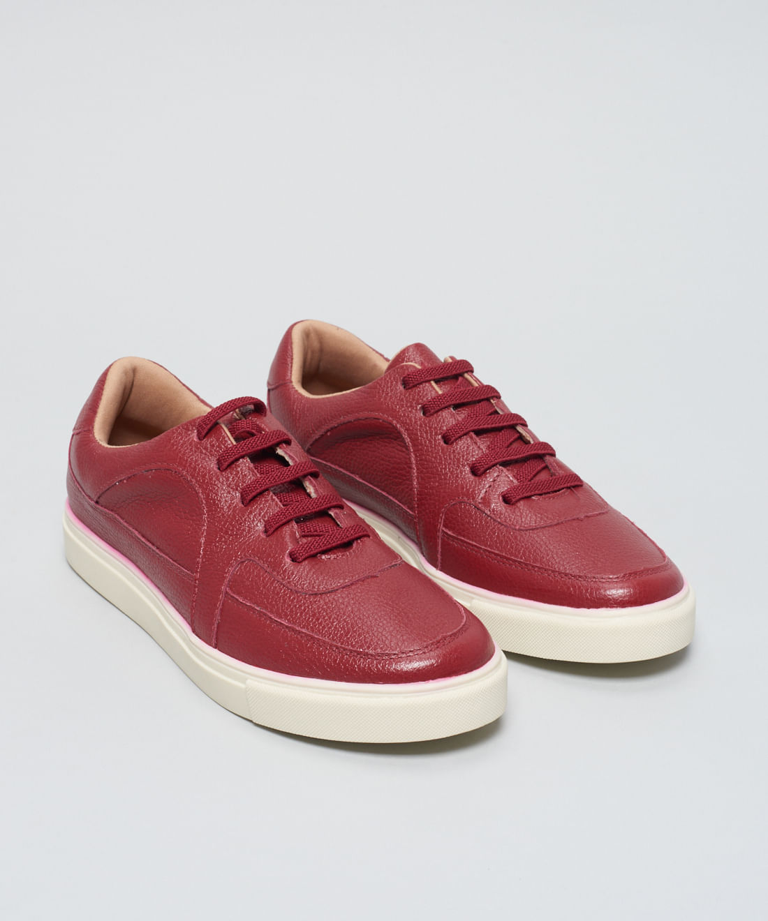 Tenis Couro Pepa Elastico - Merlot - Imagem 7